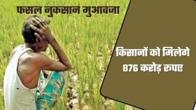 फसल नुकसान मुआवजा : किसानों को मिलेगे 876 करोड़