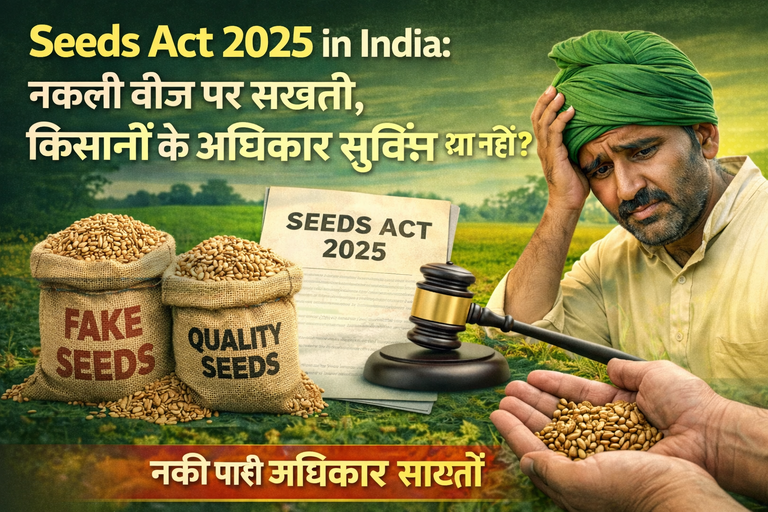 Seeds Act 2025 के तहत नकली बीज पर रोक, गुणवत्ता वाले बीज, किसान और नए बीज कानून से जुड़ी जानकारी